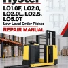Hyster LO1.0F, LO2.0, LO2.0L, LO2.5, LO5.0T Low Level Order Picker E444 Series Repair Manual Hyster LO1.0F, LO2.0, LO2.0L, LO2.5, LO5.0T Low Level Order Picker E444 Series Repair Manual