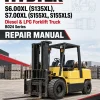 Hyster S6.00XL (S135XL), S7.00XL (S155XL, S155XLS) Diesel & LPG Forklift Truck B024 Series Repair Manual