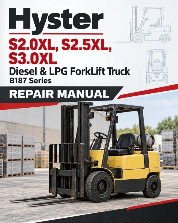 Hyster S2.0XL, S2.5XL, S3.0XL Diesel & LPG ForkLift Truck B187 Series Repair Manual (EU)
