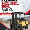 Hyster S40XL, S50XL, S60XL Diesel & LPG ForkLift Truck B187 Series Repair Manual (USA) Hyster S40XL, S50XL, S60XL Diesel & LPG ForkLift Truck B187 Series Repair Manual (USA)