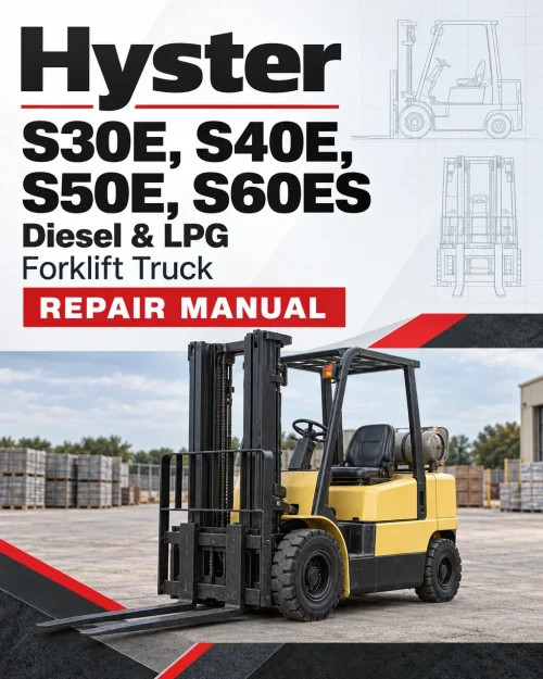 Hyster S30E, S40E, S50E, S60ES Diesel & LPG Forklift Truck D002 Series Repair Manual (USA) Hyster S30E, S40E, S50E, S60ES Diesel & LPG Forklift Truck D002 Series Repair Manual (USA)
