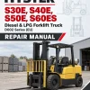 Hyster S30E, S40E, S50E, S60ES Diesel & LPG Forklift Truck D002 Series Repair Manual (EU) Hyster S30E, S40E, S50E, S60ES Diesel & LPG Forklift Truck D002 Series Repair Manual (EU)