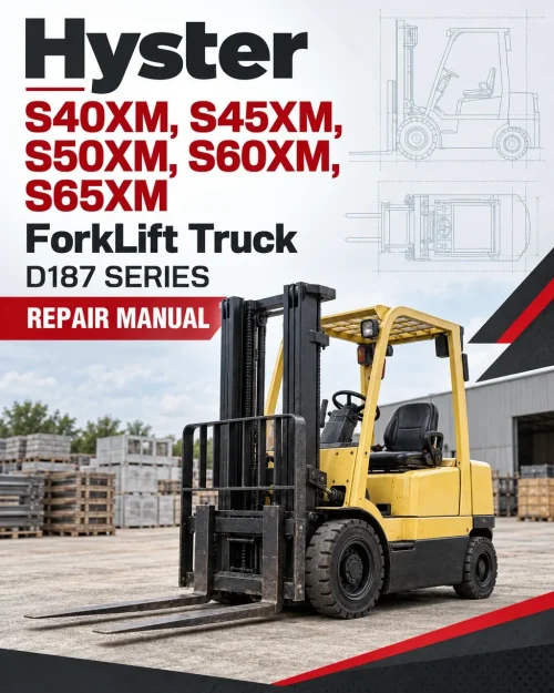 Hyster S40XM, S45XM, S50XM, S60XM, S65XM ForkLift Truck D187 Series Repair Manual (USA) Hyster S40XM, S45XM, S50XM, S60XM, S65XM ForkLift Truck D187 Series Repair Manual (USA)