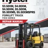 Hyster S3.50XM, S4.00XM, S4.50XM, S5.50XM, S5.50XMS, S5.50XMSPRS Forklift Truck F004 Series Repair Manual (EU) Hyster S3.50XM, S4.00XM, S4.50XM, S5.50XM, S5.50XMS, S5.50XMSPRS Forklift Truck F004 Series Repair Manual (EU)
