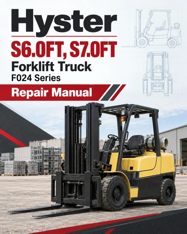 Hyster S6.0FT, S7.0FT Forklift Truck F024 Series Repair Manual (EU) Hyster S6.0FT, S7.0FT Forklift Truck F024 Series Repair Manual (EU)