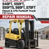 Hyster S40FT, S50FT, S55FTS, S60FT, S70FT Diesel & LPG ForkLift Truck F187 Series Repair Manual (USA)