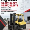 Hyster S4.0FT, S4.5FT, S5.5FT, S5.5FTS Diesel & LPG Forklift Truck H004 Series Repair Manual (EU) Hyster S4.0FT, S4.5FT, S5.5FT, S5.5FTS Diesel & LPG Forklift Truck H004 Series Repair Manual (EU)