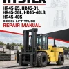 Hyster HR45-25, HR45-31, HR45-36L, HR45-40LS, HR45-40S Diesel Lift Truck A227 Series Repair Manual