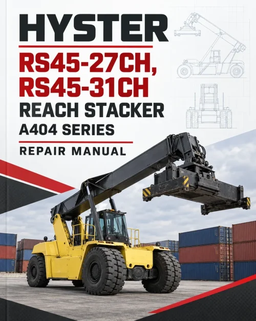 Hyster RS45-27CH, RS45-31CH Reach Stacker A404 Series Repair Manual Hyster RS45-27CH, RS45-31CH Reach Stacker A404 Series Repair Manual