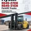 Hyster RS45-27CH, RS45-31CH Forklift Trucks B289 Series Operating And Maintenance Manual Hyster RS45-27CH, RS45-31CH Forklift Trucks B289 Series Operating And Maintenance Manual