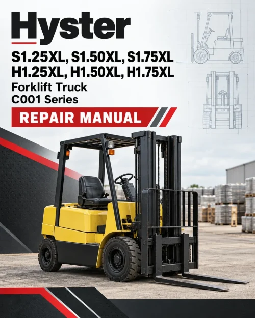 Hyster S1.25XL, S1.50XL, S1.75XL, H1.25XL, H1.50XL, H1.75XL Forklift Truck C001 Series Repair Manual (EU)