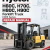 Hyster H60C, H70C, H80C, H90C Forklift Truck C005 Series Repair Manual (EU)