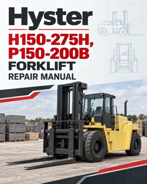 Hyster H150-275H, P150-200B Forklift C007 Series Repair Manual Hyster H150-275H, P150-200B Forklift C007 Series Repair Manual