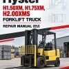 Hyster H1.50XM, H1.75XM, H2.00XMS Forklift Truck D001 Series Repair Manual (EU)
