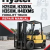 Hyster H25XM, H30XM, H35XM, H40XMS Forklift Truck D001 Series Repair Manual Hyster H25XM, H30XM, H35XM, H40XMS Forklift Truck D001 Series Repair Manual