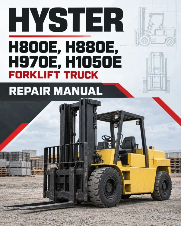 Hyster H800E, H880E, H970E, H1050E Forklift Truck D117 Series Repair Manual (USA)