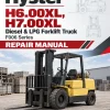 Hyster H6.00XL, H7.00XL Diesel & LPG Forklift Truck F006 Series Repair Manual (EU)