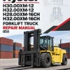 Hyster H30.00XM-12, H32.00XM-12, H28.00XM-16CH, H32.00XM-16CH Forklift Truck F008 Series Repair Manual (EU) Hyster H30.00XM-12, H32.00XM-12, H28.00XM-16CH, H32.00XM-16CH Forklift Truck F008 Series Repair Manual (EU)