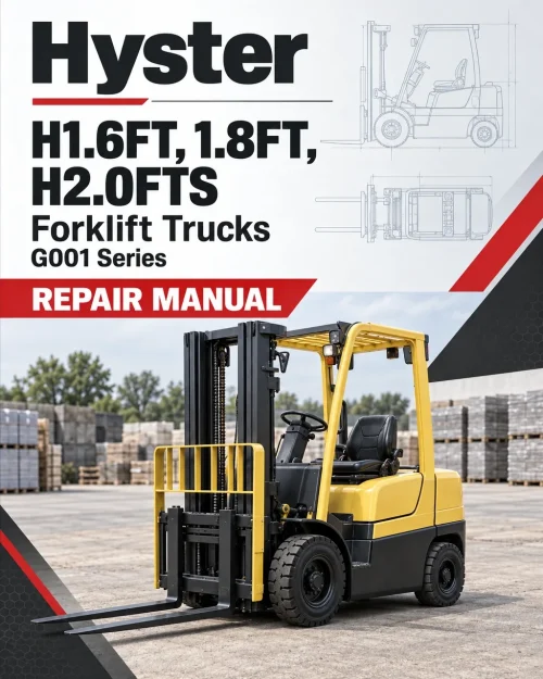 Hyster H1.6FT, 1.8FT, H2.0FTS Forklift Trucks G001 Series Repair Manual (EU) Hyster H1.6FT, 1.8FT, H2.0FTS Forklift Trucks G001 Series Repair Manual (EU)