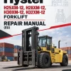 Hyster H25XM-12, H28XM-12, H30XM-12, H32XM-12 Forklift G008 Series Repair Manual (EU)