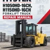 Hyster H1050HD-16CH, H1150HD-16CH Forklift Truck G117 Series Repair Manual Hyster H1050HD-16CH, H1150HD-16CH Forklift Truck G117 Series Repair Manual