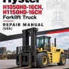 Hyster H1050HD-16CH, H1150HD-16CH Forklift Truck G117 Series Repair Manual (USA)