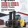 Hyster H25XM-12, H28XM-12, H30XM-12, H32XM-12 Forklift Trucks H008 Series Repair Manual (EU)