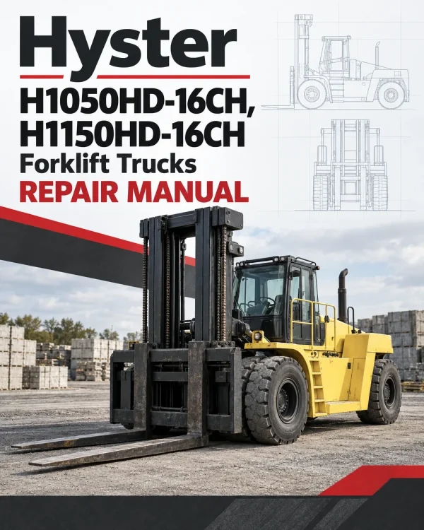 Hyster H1050HD-16CH, H1150HD-16CH Forklift Trucks J117 Series Repair Manual Hyster H1050HD-16CH, H1150HD-16CH Forklift Trucks J117 Series Repair Manual