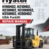 Hyster H190HD2, H210HD2, H230HD2, H230HDS2, H250HD2, H280HD2 USA Forklift K007 Series Repair Manual Hyster H190HD2, H210HD2, H230HD2, H230HDS2, H250HD2, H280HD2 USA Forklift K007 Series Repair Manual