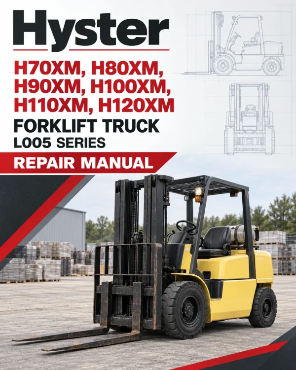 Hyster H70XM, H80XM, H90XM, H100XM, H110XM, H120XM Forklift Truck L005 Series Repair Manual (USA) Hyster H70XM, H80XM, H90XM, H100XM, H110XM, H120XM Forklift Truck L005 Series Repair Manual (USA)