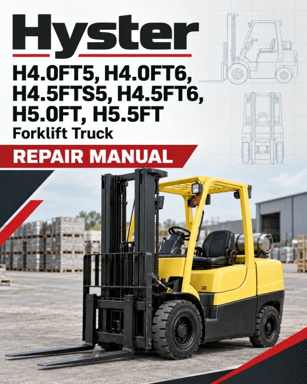 Hyster H4.0FT5, H4.0FT6, H4.5FTS5, H4.5FT6, H5.0FT, H5.5FT Forklift Truck N005 Series Repair Manual (EU)
