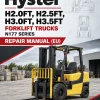 Hyster H2.0FT, H2.5FT, H3.0FT, H3.5FT Forklift Trucks N177 Series Repair Manual (EU) Hyster H2.0FT, H2.5FT, H3.0FT, H3.5FT Forklift Trucks N177 Series Repair Manual (EU)