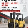 Hyster H2.00XL, H2.50XL, H3.00 Forklift Truck A177 Series Service Repair Manual (EU)