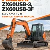 Hitachi ZX60USB-3, ZX60USB-3F Excavator Service Repair Manual Hitachi ZX60USB-3, ZX60USB-3F Excavator Service Repair Manual