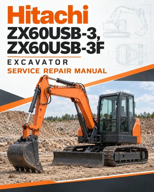 Hitachi ZX60USB-3, ZX60USB-3F Excavator Service Repair Manual