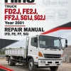 Hino Truck FD2J, FE2J, FF2J, SG1J, SG2J Year 2001 Repair Manual (FD, FE, FF, SG) Hino Truck FD2J, FE2J, FF2J, SG1J, SG2J Year 2001 Repair Manual (FD, FE, FF, SG)