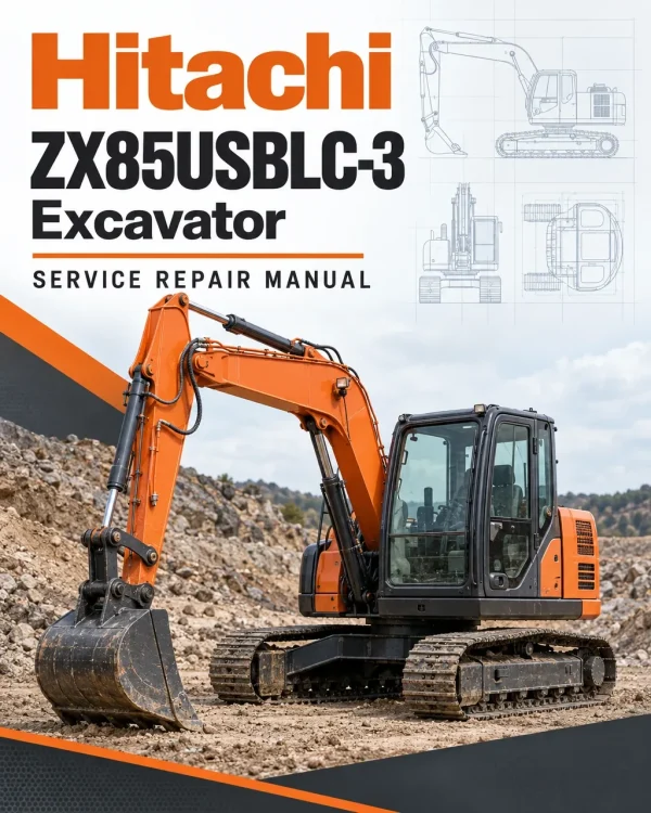 Hitachi ZX85USBLC-3 Excavator Service Repair Manual Hitachi ZX85USBLC-3 Excavator Service Repair Manual