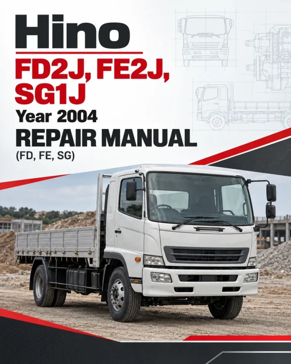 Hino Truck FD2J, FE2J, SG1J Year 2004 Repair Manual (FD, FE, SG)
