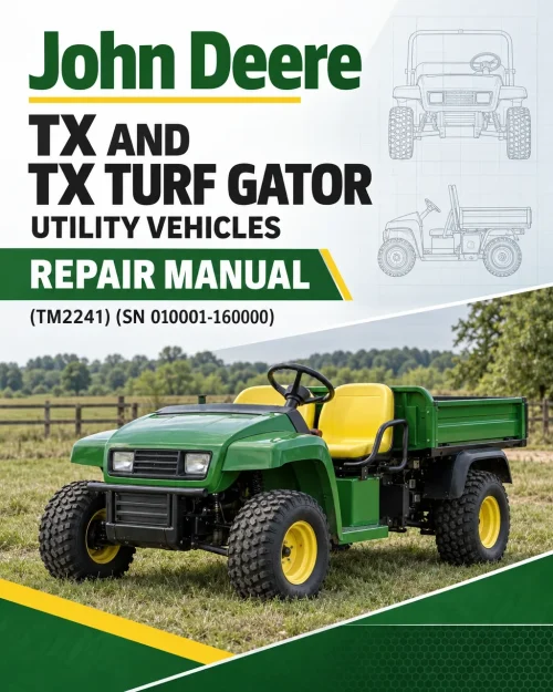 John Deere TX and TX Turf Gator Utility Vehicles Repair Manual (TM2241) (SN 010001-160000)