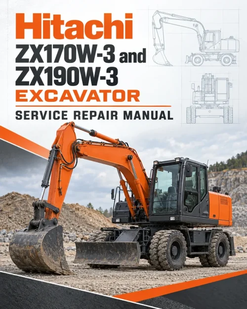 Hitachi ZX170W-3 and ZX190W-3 Excavator Service Repair Manual