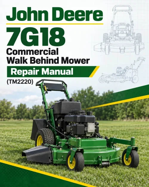 John Deere 7G18 Commercial Walk Behind Mower Repair Manual (TM2220)