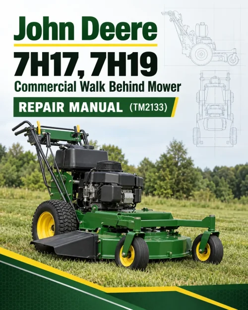 John Deere 7H17, 7H19 Commercial Walk Behind Mower Repair Manual (TM2133) John Deere 7H17, 7H19 Commercial Walk Behind Mower Repair Manual (TM2133)