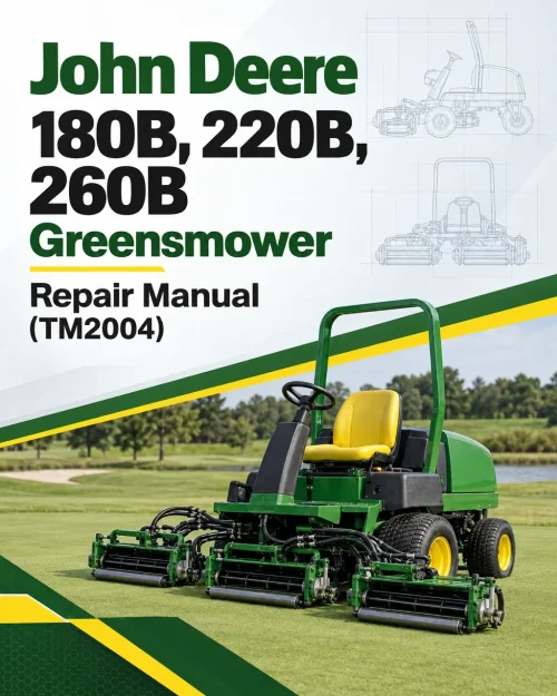 John Deere 180B, 220B, 260B Greensmower Repair Manual (TM2004)