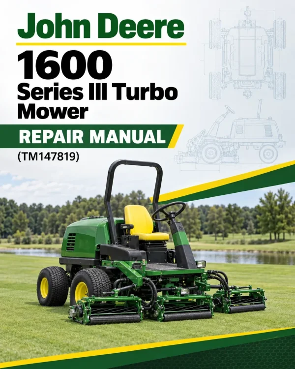 John Deere 1600 Series III Turbo Mower Repair Manual (TM147819) John Deere 1600 Series III Turbo Mower Repair Manual (TM147819)