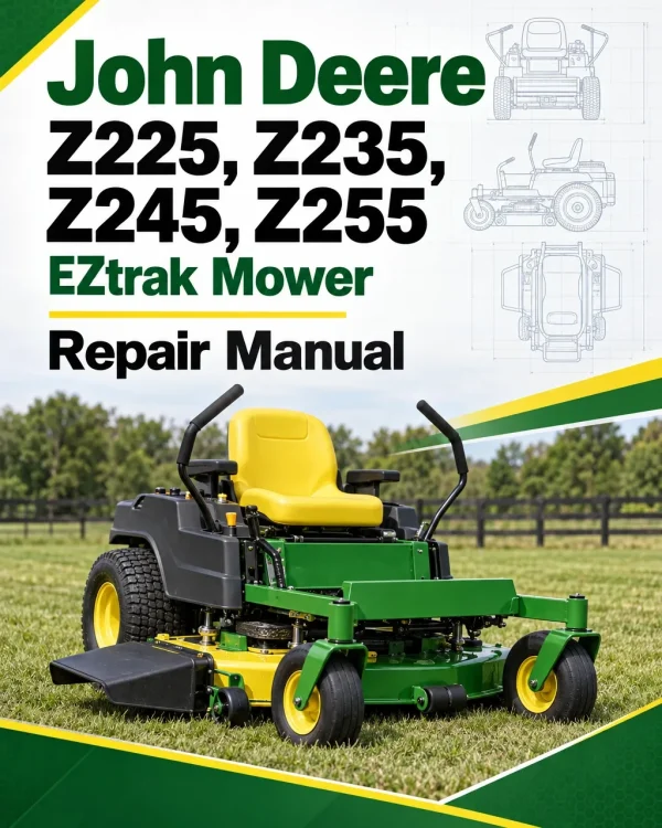 John Deere Z225, Z235, Z245, Z255 EZtrak Mower Repair Manual (TM112919)