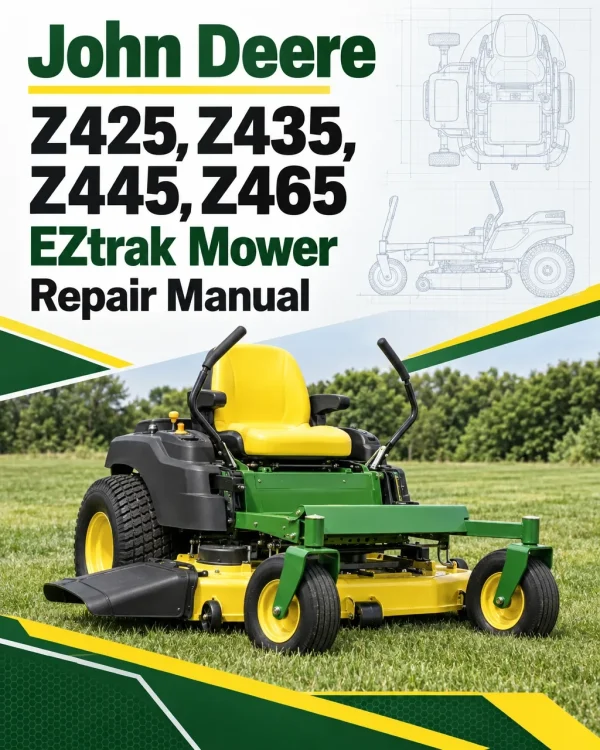 John Deere Z425, Z435, Z445, Z465 EZtrak Mower Repair Manual (TM113019) (S.N. 100001-) John Deere Z425, Z435, Z445, Z465 EZtrak Mower Repair Manual (TM113019) (S.N. 100001-)