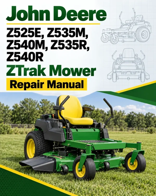 John Deere Z525E, Z535M, Z540M, Z535R, Z540R ZTrak Mower Repair Manual (TM140419)