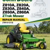 John Deere Z810A, Z820A, Z830A, Z840A, Z850A, Z860A ZTrak Mower Repair Manual (TM101319)