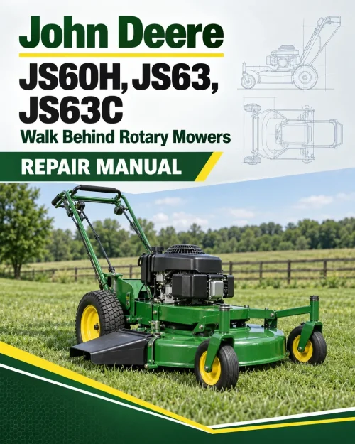 John Deere JS60H, JS63, JS63C Walk Behind Rotary Mowers Repair Manual (TM2209)