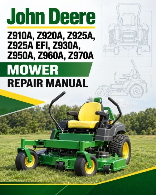 John Deere Z910A, Z920A, Z925A, Z925A EFI, Z930A, Z950A, Z960A, Z970A Mower Repair Manual John Deere Z910A, Z920A, Z925A, Z925A EFI, Z930A, Z950A, Z960A, Z970A Mower Repair Manual